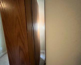 G5 - $150. Lighted Display Case / Bookshelf. Measures 48" x 15" x 84" tall. Center shelf is fixed the 8 other shelves are wood framed with glass inserts. All are adjustable. 