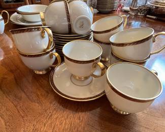 L44 - $525. Lenox "Monroe" China Set.  Service for 12 plus serving pieces. 