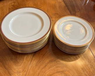 L44 - $525. Lenox "Monroe" China Set.  Service for 12 plus serving pieces. 