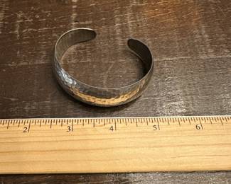 M13 - $30. Sterling Cuff Bracelet. Stamped Mexico 925 CTI. 