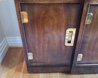 L13 - $250. Drexel Heritage Dynasty Collection China Cabinet in Burled Walnut. Measures 60" x 16" x 79" tall. Moves in ONE piece! Cabinet it lighted and glass shelves are all adjustable. Excellent Condition!