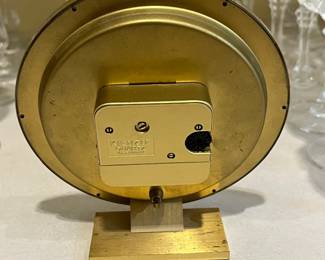 K14 - $45. Kienzle Quartz World Time Zone Brass Table Clock. Made in Germany. Measures 5.5" tall. 