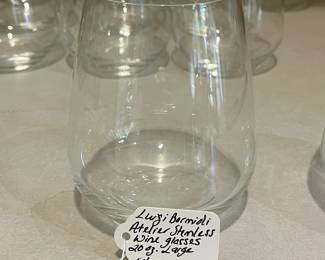 K18 - $45. Luigi Bormioli Stemless 20 oz Wine Glasses. Set of 12. 