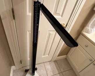 G2 - $40. Vintage DemeTech Doctor's Scale. Max Weight 440lb/200kg. Measures 17" x 22" x 58.5" tall.