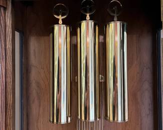 L37 - $200. 1982 Trend Grandfather Clock. Style # 884WM-581. Measures 21.25" x 12 x 80.5" tall. Has clock key - we messed around with it very briefly and couldn't get it running. 