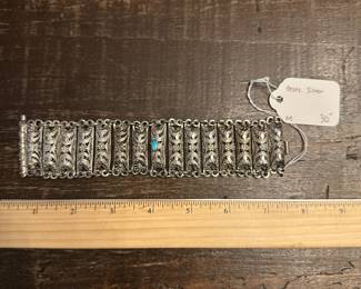 M5 - $30. Bracelet. Unmarked but it tests Silver. 