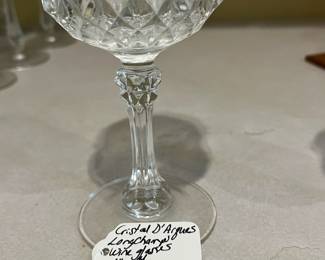 K16 - $25. Cristal D'Arques Longchamps Wine Glasses. 25 Pieces. 