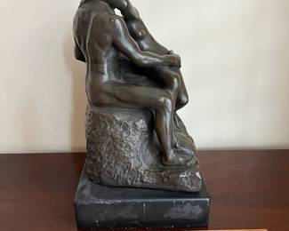 L31 - $40. Rodin's "The Kiss" Statue by Austin Reproductions. Measures 6.75" square x 12" tall. 