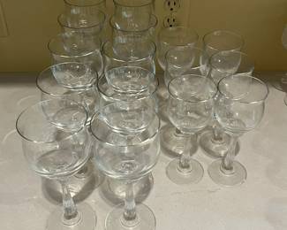 K15 - $20. Mikasa Ardmore Wine Glasses. 16 pieces. 