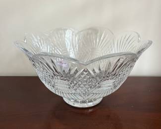 L42 - $55. Waterford Crystal "Aran Isles Romance of Ireland" Bowl. Measures 9.5" x 5.5" tall. 