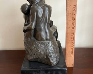 L31 - $40. Rodin's "The Kiss" Statue by Austin Reproductions. Measures 6.75" square x 12" tall. 