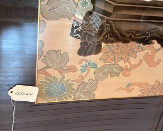 L16 - $300. PAIR of LARGE Framed Emperor / Empress Paintings on Silk.  Each measures 43.5" x 64" tall. Beautifully framed / matted. 