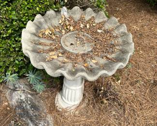 G22 - $65. Large Concrete 2 piece bird bath in very good condition!