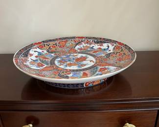 L30 - $20. Floral and Peacock Platter. Measures 12" x 2" tall. Includes original box. 