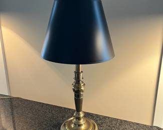 L25 - $60.  Vintage Stiffel Brass Lamp. Measures 7.5" x 25" tall. 