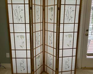 K30 - $60. 4 Panel Folding Screen. Each Panel Measures 17" x 70.25" tall. 
