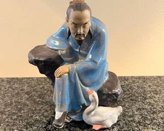 L20 - $20. Vintage Shiwan Chinese Mudman. Measures 5.5" x 6" tall. 