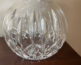 L41 - $30. Waterford Crystal Lismore Rose Bowl. Measures 6" tall. 