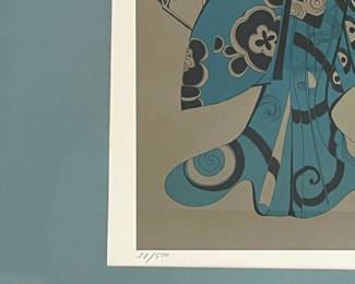 L38 - $200. Lithograph By Ernest Guerrero. Signed and Numbered 28/500. Framed it measures 25" x 33" tall.