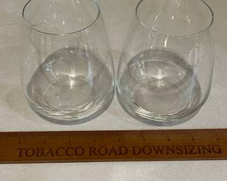 K18 - $45. Luigi Bormioli Stemless 20 oz Wine Glasses. Set of 12. 