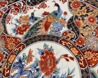 L30 - $20. Floral and Peacock Platter. Measures 12" x 2" tall. Includes original box. 
