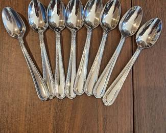 L49 - $275. Hampton Silversmiths Nobility Stainless Flatware. Service for 10 + extras. 73 Pieces total. 