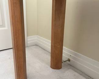 G4 - $150 . Vintage Bernhardt Console Table with 2 Stools. Table Measures 56" x 16" x 27" tall. Each Stool measures 21" x 14" x 18". 