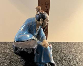 L20 - $20. Vintage Shiwan Chinese Mudman. Measures 5.5" x 6" tall. 