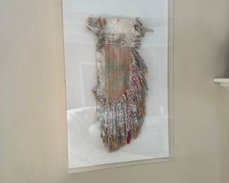 L11 - $250. Original Mixed Media Art. Signed Ivens 1988. "Medicine Bag" "Series For Secret Friends". Measures 24" x 38" tall. 