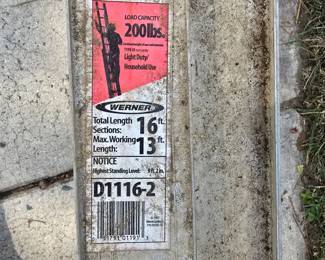G26 - $80. Werner D1116-2, 16' ladder