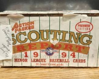 1995 ACTION PACKED WAX BOX. SEALED. 24 PACKS.