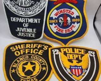 LOT OF VINTAGE POLICE AND FIRE FIGHTER BADGES