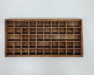 Wooden Letterpress Drawer, Display Case