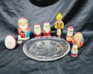 Wood Christmas Decor Lot of 9