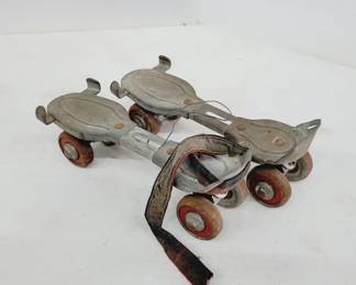 	Vintage Metal Roller Skates