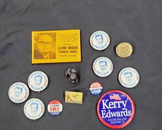 Vtg I Like Ike & Political Buttons Lot