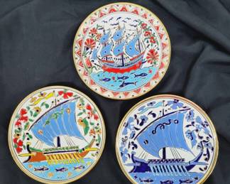 Greek Handmade Decorative Plate by Lindos Keramik