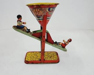 	50's Tin Litho J Chein Busy Mike Toy