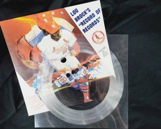 Lou Brock 45 Record of Records by Jack Buck KMOX