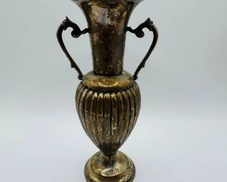 2 Ornate800SilverVaseRibbedDesignDoubleHandles6164g