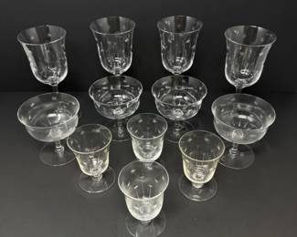 64 12VintageEtchedStarburstGlassesWineCocktailCordial