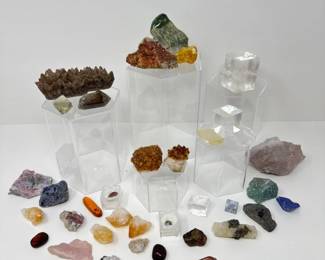 88 MixedGemMineralSpecimenLot30PiecesCalciteQuartzMore