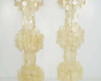 Vernon Panton Style Capiz Chandeliers
