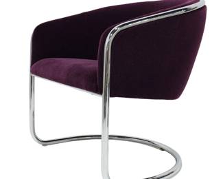 Thonet Barrel Chair in Velvet