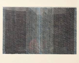 Eric Terry, "Blue Flow", Graphite on Paper, 1975
