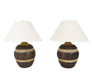 Large Bulbous MCM Table Lamps