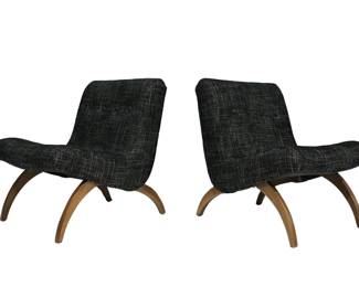 Milo Baughman style lounge chairs