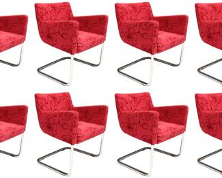 Harvey Probber style chairs in velvet