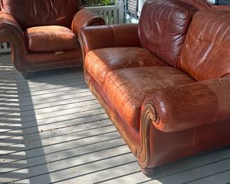 Italian leather set