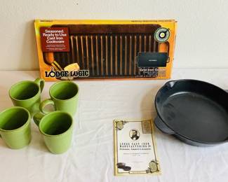 NEW Lodge Logic Grid Iron Griddle, Cuisinart Cast Iron Skillet and More